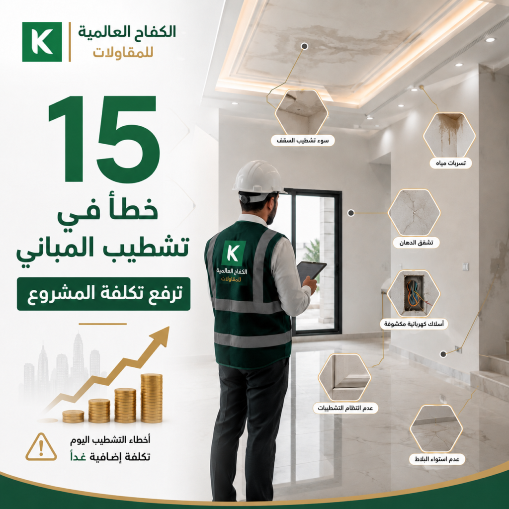 15 خطأ في تشطيب المباني يرفع تكلفة المشروع