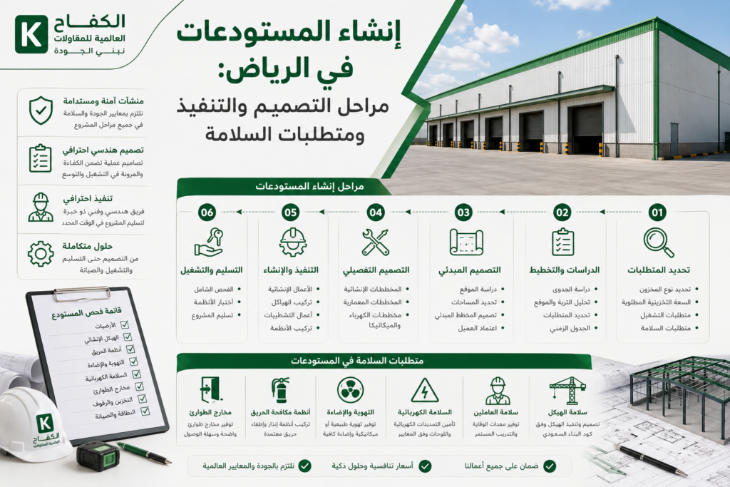 إنشاء المستودعات في الرياض