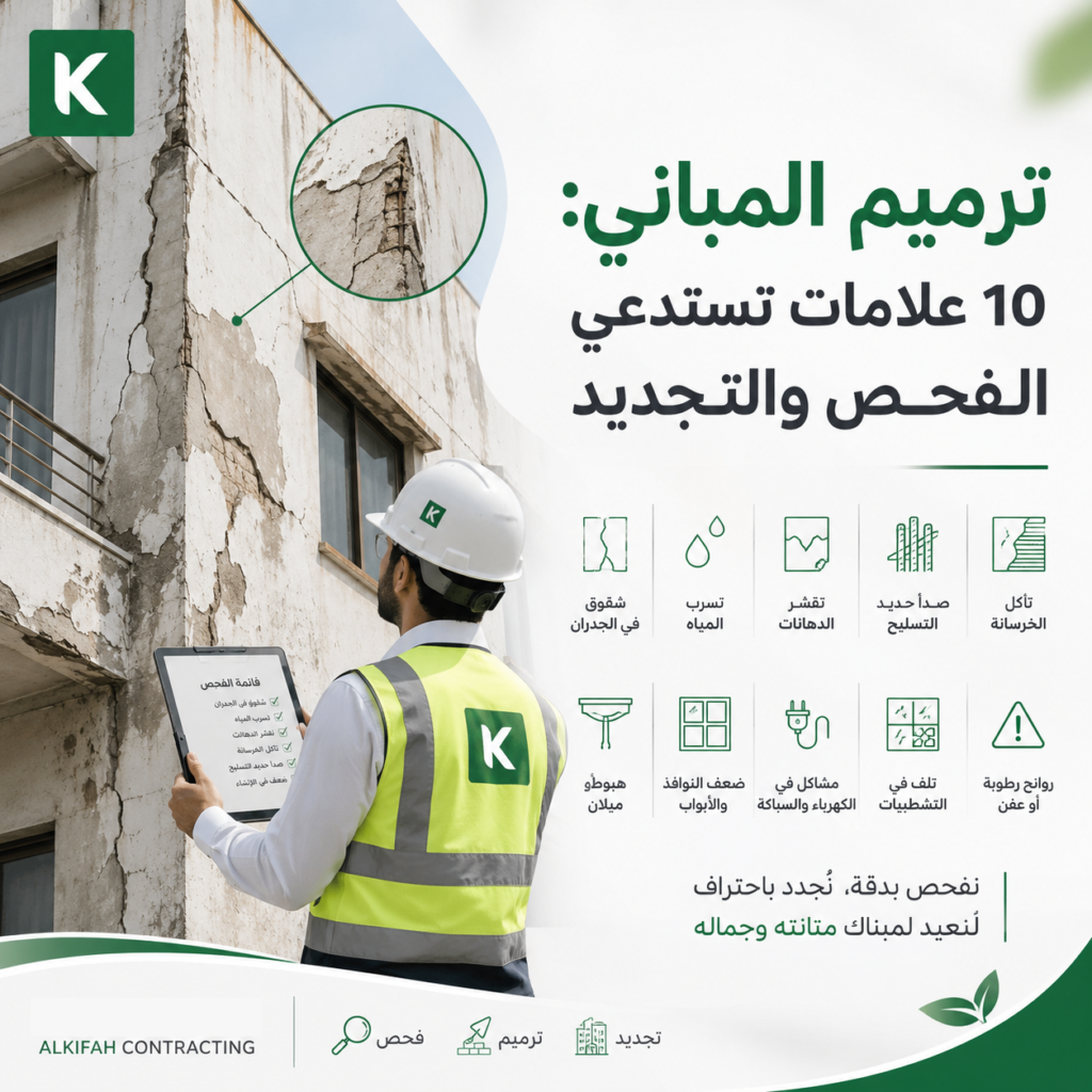 ترميم المباني ومعالجة التشققات والرطوبة